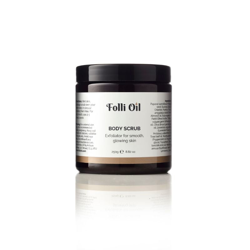 Product shot of Folli Oil Emergency Fix, isolated on white – powerful relief for bumps, redness, and flare-ups.