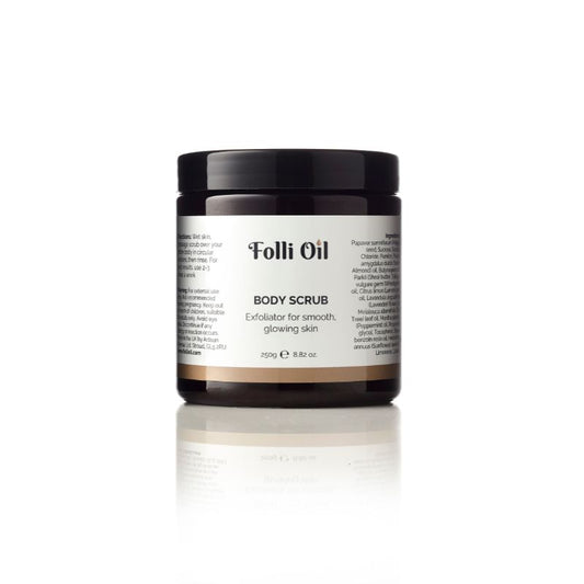 Product shot of Folli Oil Emergency Fix, isolated on white – powerful relief for bumps, redness, and flare-ups.